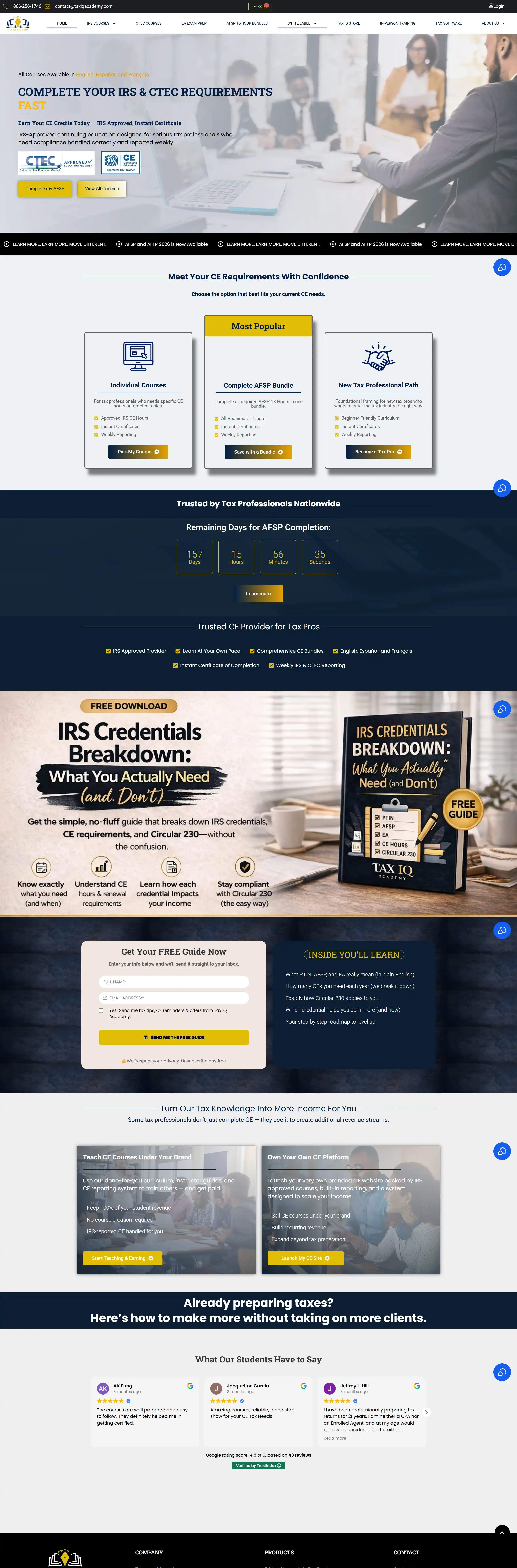 Tax IQ Academy - WordPress project by John Carlo Salazar